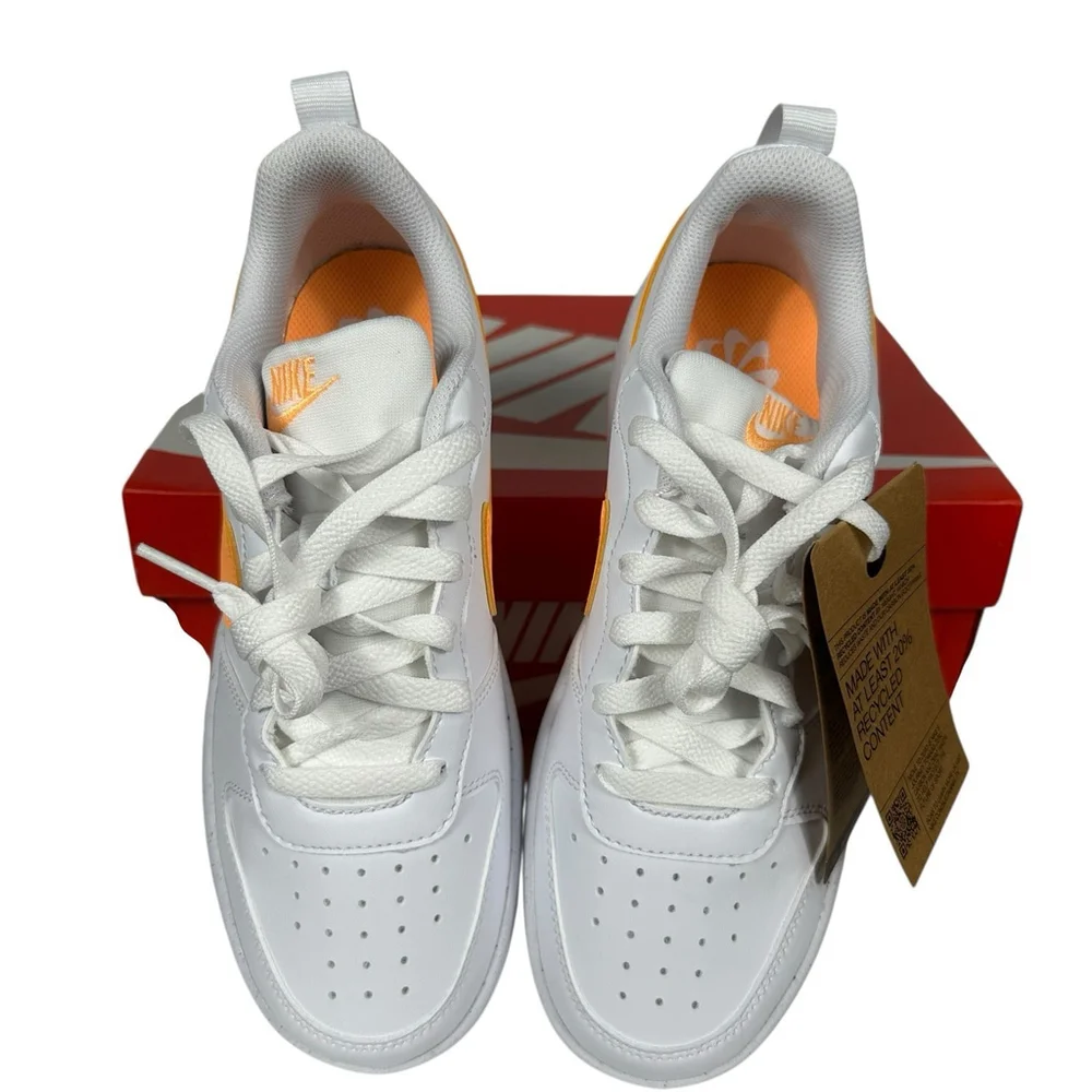 Nike Court Borough Low Recraft Gs White Peach Cream DV5456-119 Size 5Y